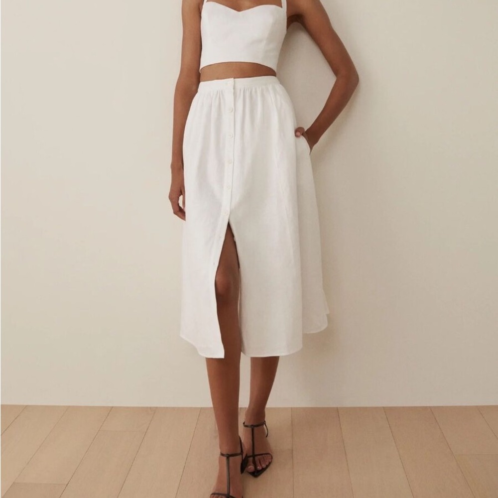 Reformation Orzo Linen Skirt